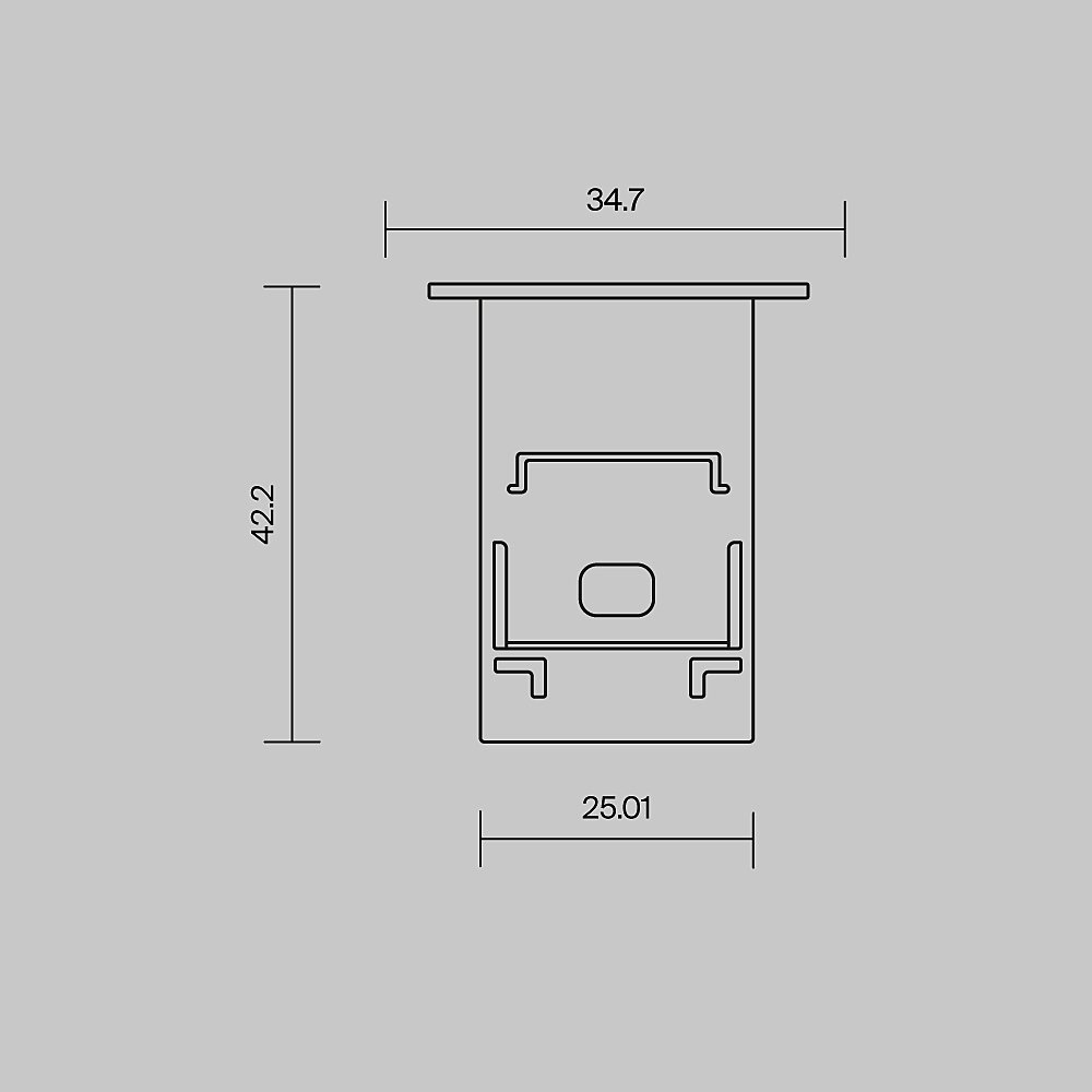 642054 Комплект заглушек (для профиля 35×42) 2 шт Maytoni Встраиваемый с накладным фланцем профиль 642054