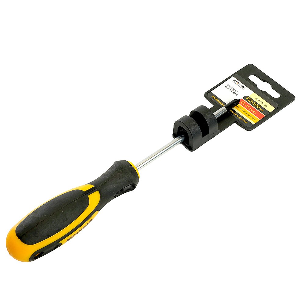 49615 Отвертка крестовая Pz 1 х 100 мм Stekker SDM-PZ1-100 49615