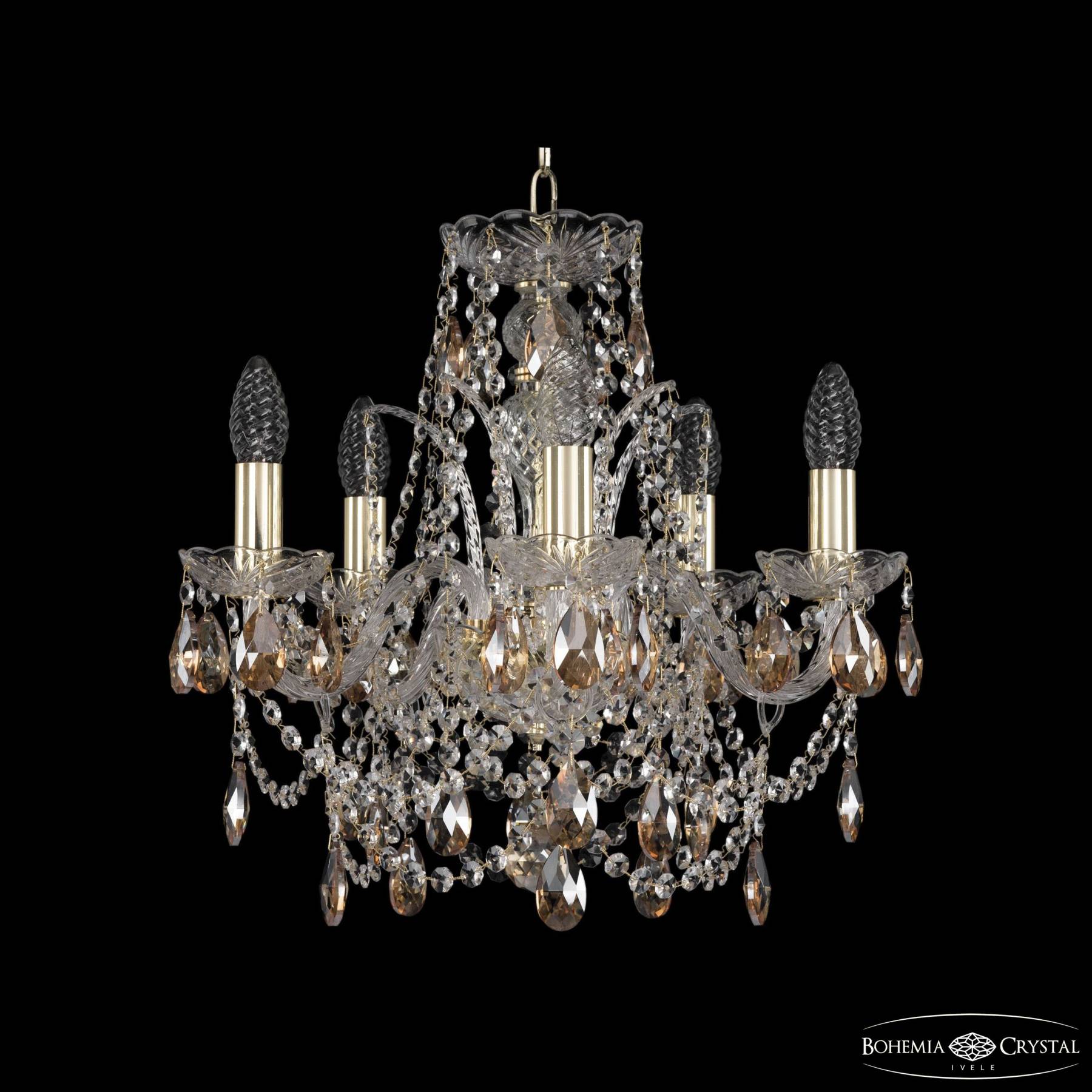 1411/5/141 G K721 Подвесная хрустальная люстра 1411 Bohemia 1411/5/141 G K721