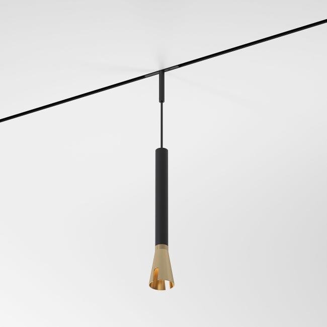 Mini Magnetic Трековый светильник 3W 3000K (черный/латунь) 85165/01 Трековый светильник Elektrostandard Mini Magnetic Mini Magnetic Трековый светильник 3W 3000K (черный/латунь) 85165/01