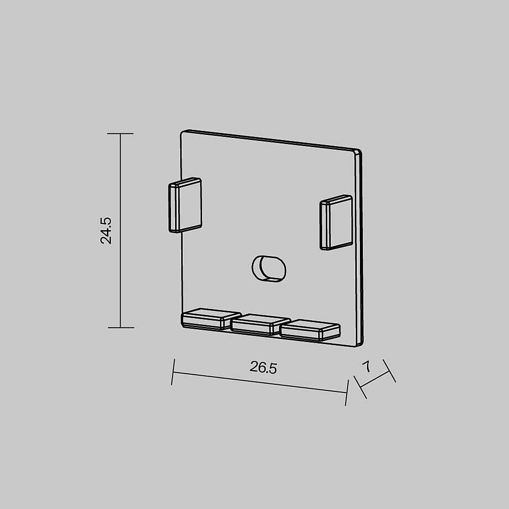 642001 Заглушка для профиля Maytoni Встраиваемый с накладным фланцем профиль 642001