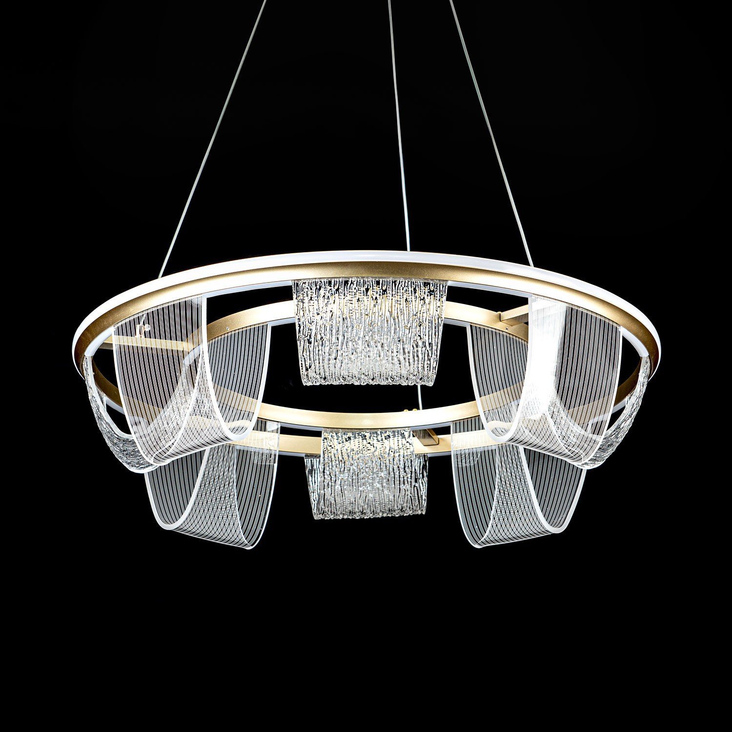 L7706-630 GD Подвесная люстра L LED4U L7706-630 GD