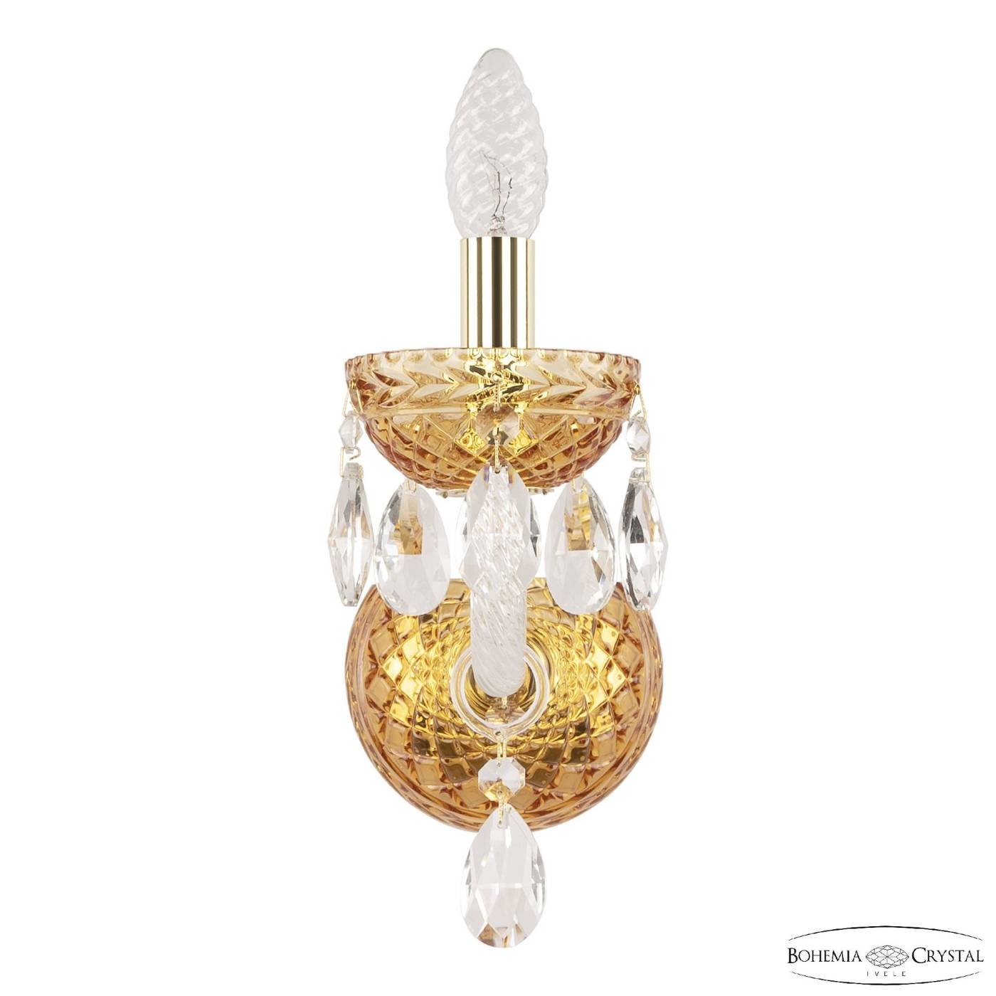 5417B/1/165 G Amber/M-1F Настенное бра Bohemia 5417 5417B/1/165 G Amber/M-1F