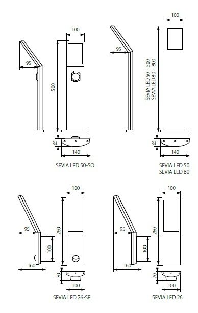 Уличный настенный светильник Kanlux Sevia 23550