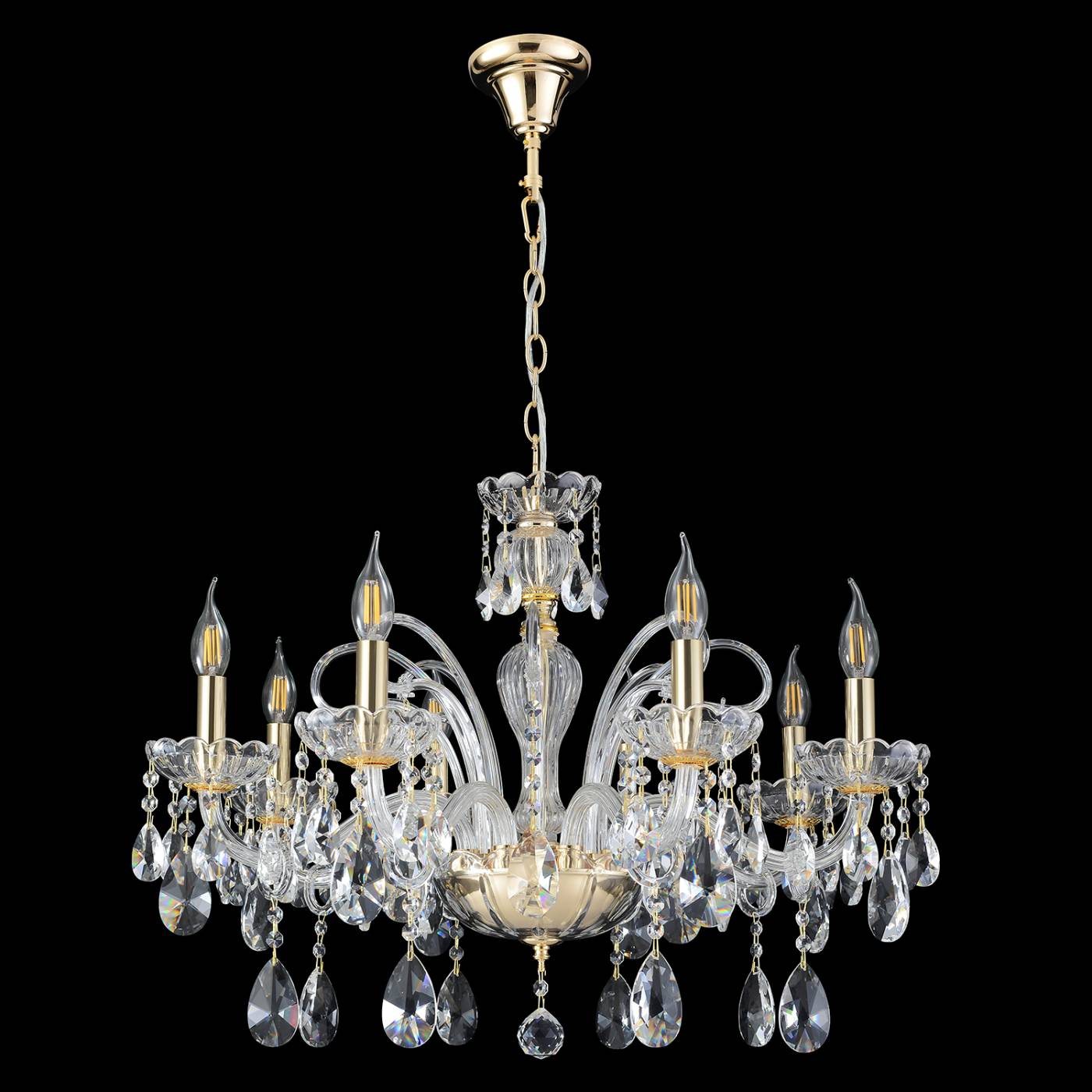 MONICA SP8 GOLD Подвесная люстра Crystal Lux Monica MONICA SP8 GOLD