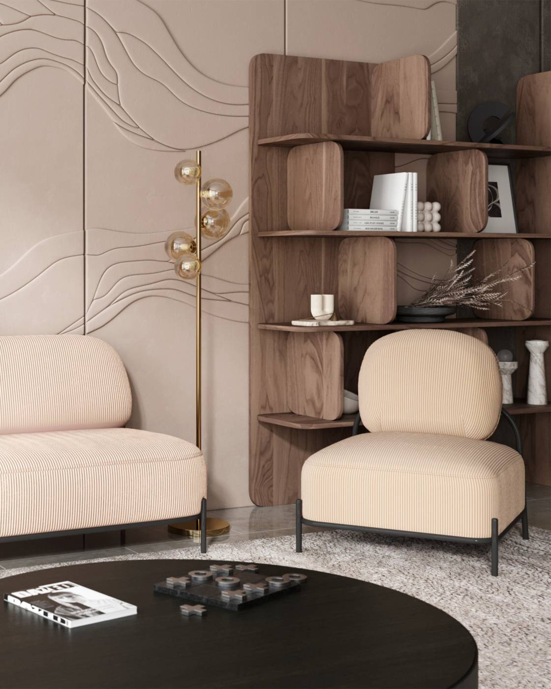 Кресло Stool Group Стоун vd-stone-cl-bone