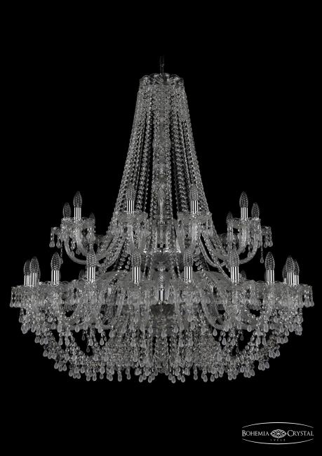1410/20+10/400/2d Ni V0300 Подвесная хрустальная люстра 1410 Bohemia 1410/20+10/400/2d Ni V0300