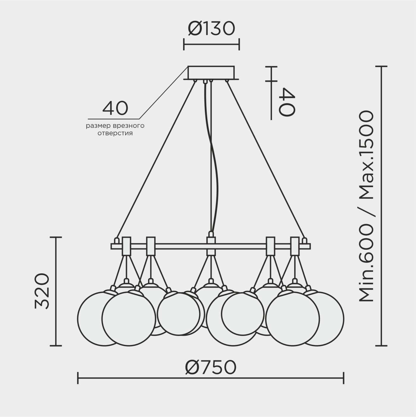 MS.6119.15 BS Подвесная люстра MS Modelux MS.6119.15 BS