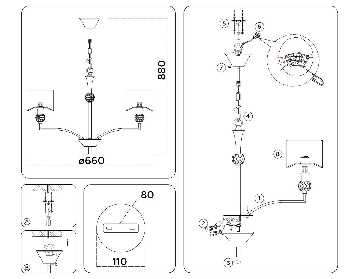 Подвесная люстра Ambrella Classic LH71131