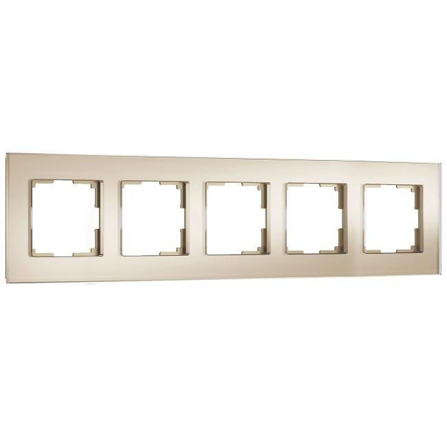 W0053111/ Рамка на 5 постов Senso (шампань, стекло soft-touch) Рамка Werkel Senso шампань soft-touch W0053111/ Рамка на 5 постов Senso (шампань, стекло soft-touch)