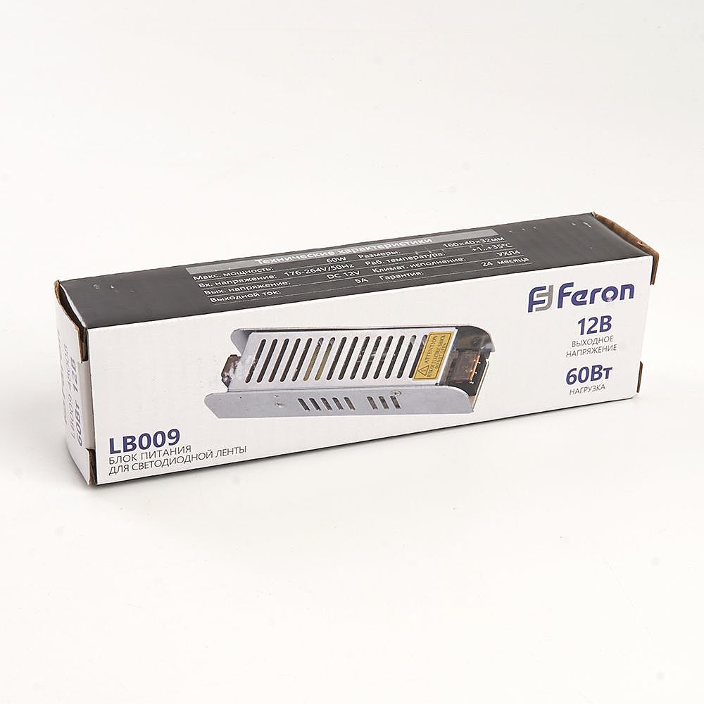 48008 Трансформатор электронный для светодиодной ленты Feron LB009 48008