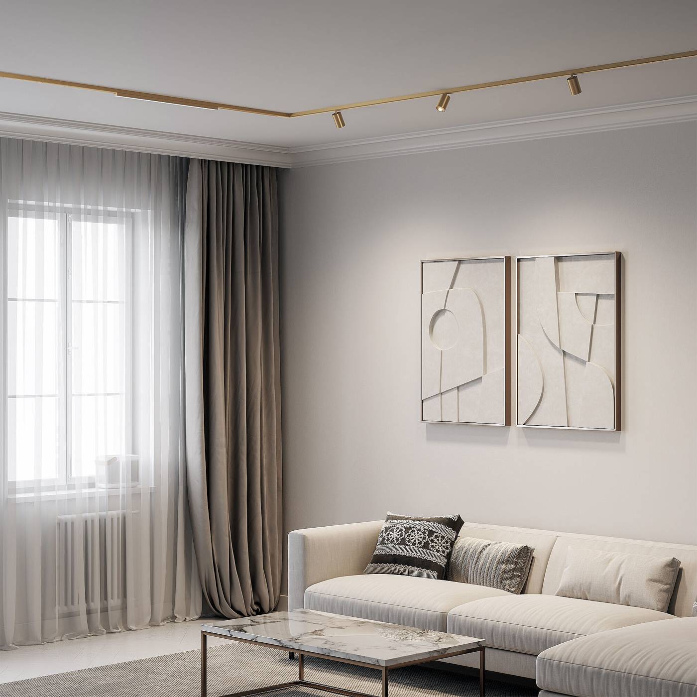 Трековый светильник Elektrostandard Line Magnetic Brass Line Трековый светильник 10W 4000K (латунь) 85525/01