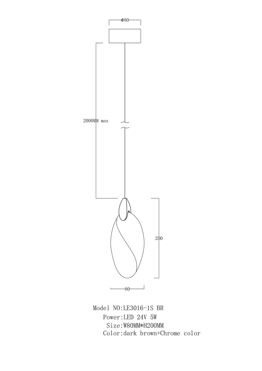 LE3016/1S BR Светильник подвесной LEON Lance LE3016/1S BR
