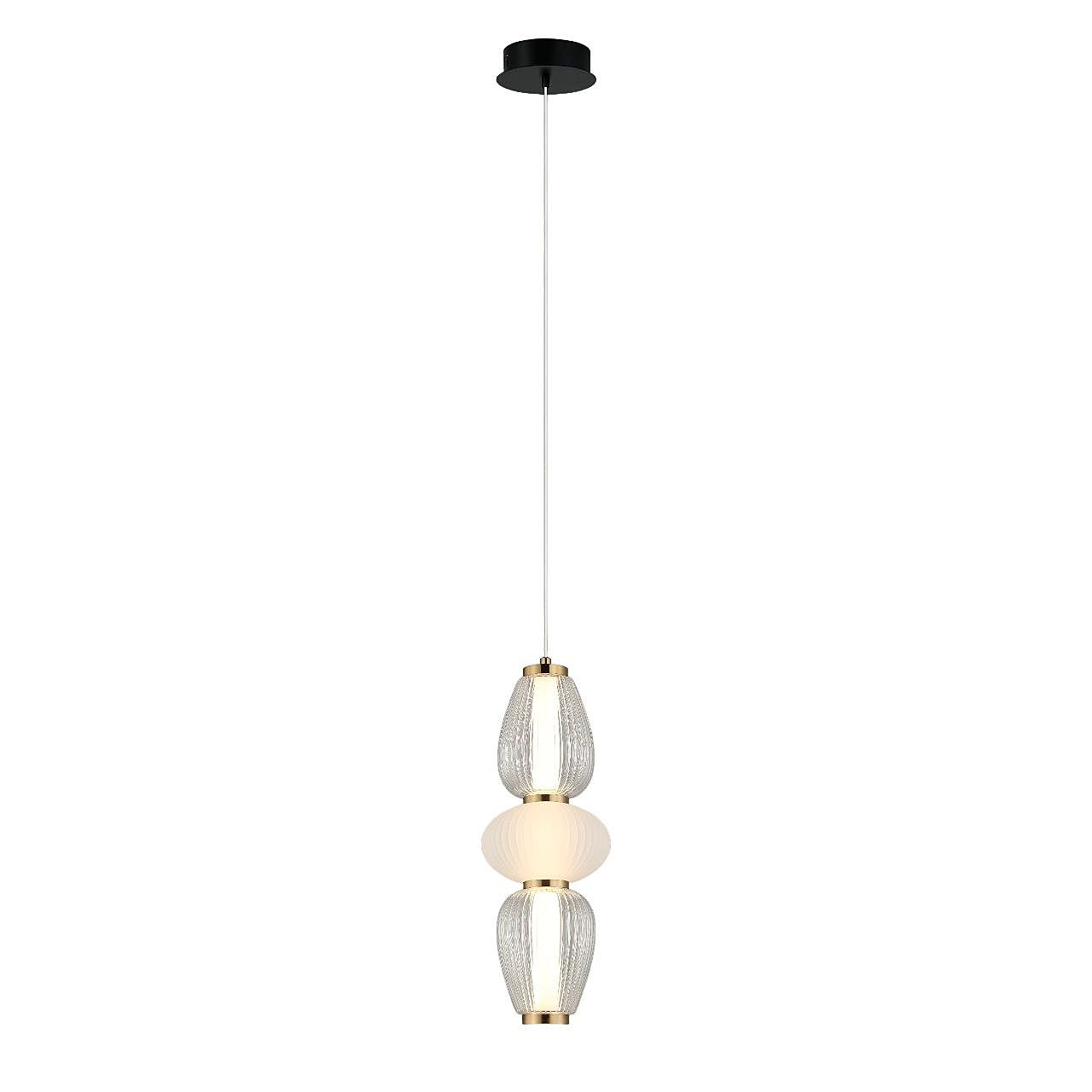 G52158C/3BK BRS+WT+CL Светильник подвесной Gerhort G52158 G52158C/3BK BRS+WT+CL