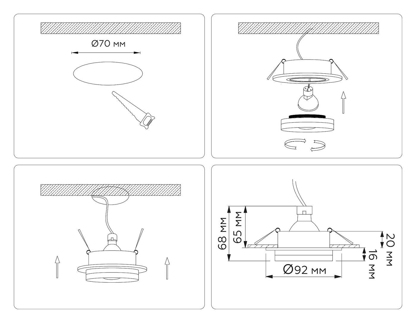 TN30708 Встраиваемый светильник Ambrella Acrylic Tech TN30708