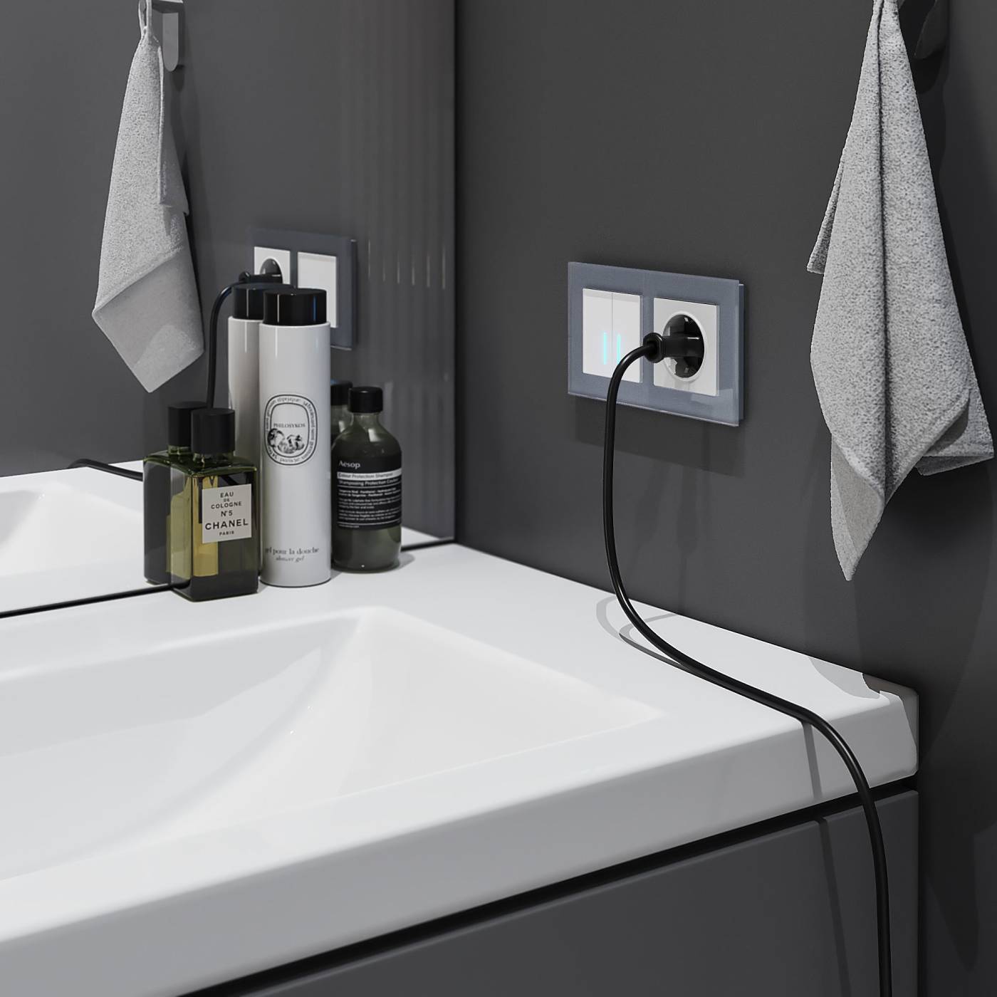 W4520601/ Умный сенсорный выключатель двухклавишный (белый) Выключатель Werkel W4520601/ Умный сенсорный выключатель двухклавишный (белый)