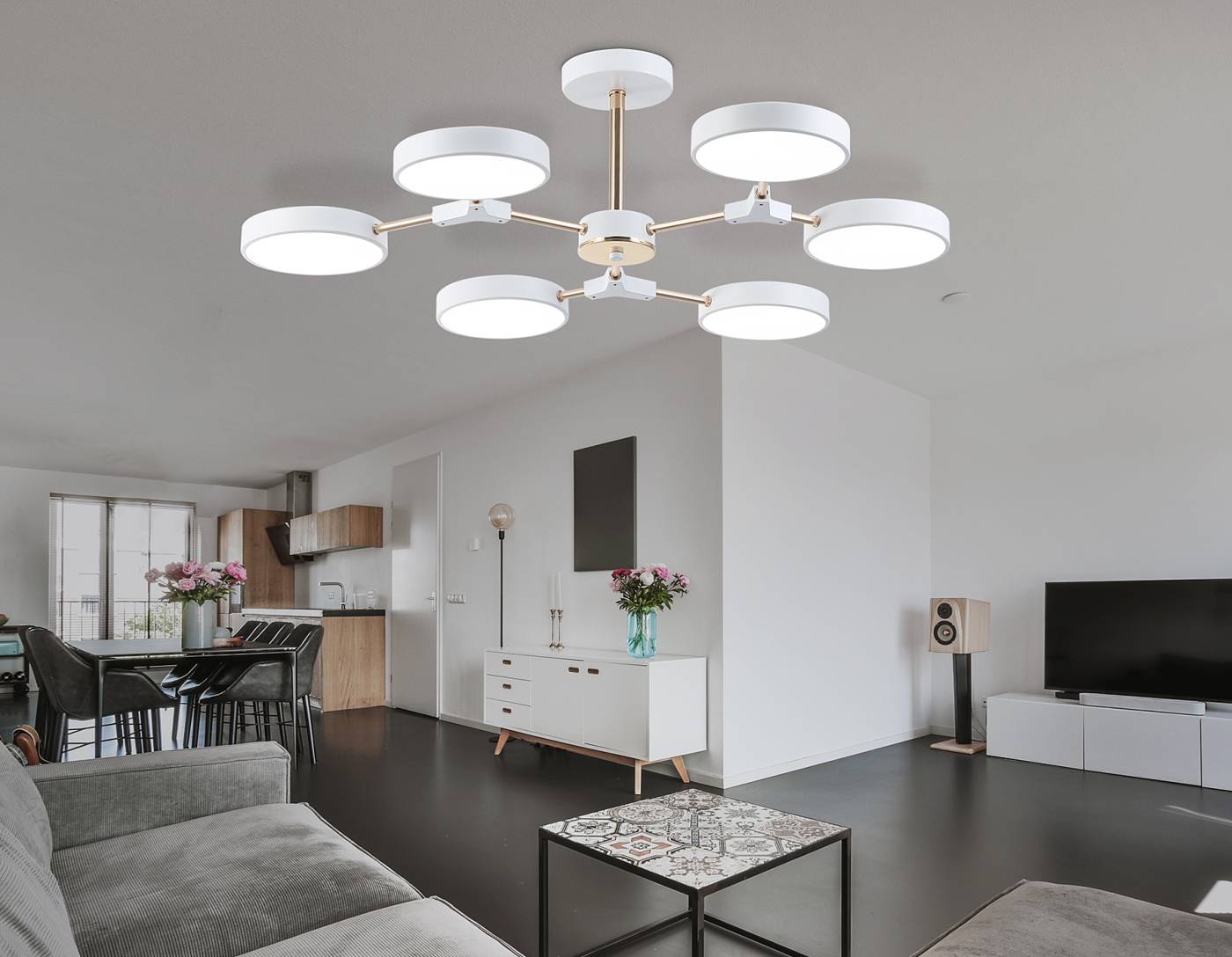 FL516333 Потолочная люстра Ambrella LineTech FL516333