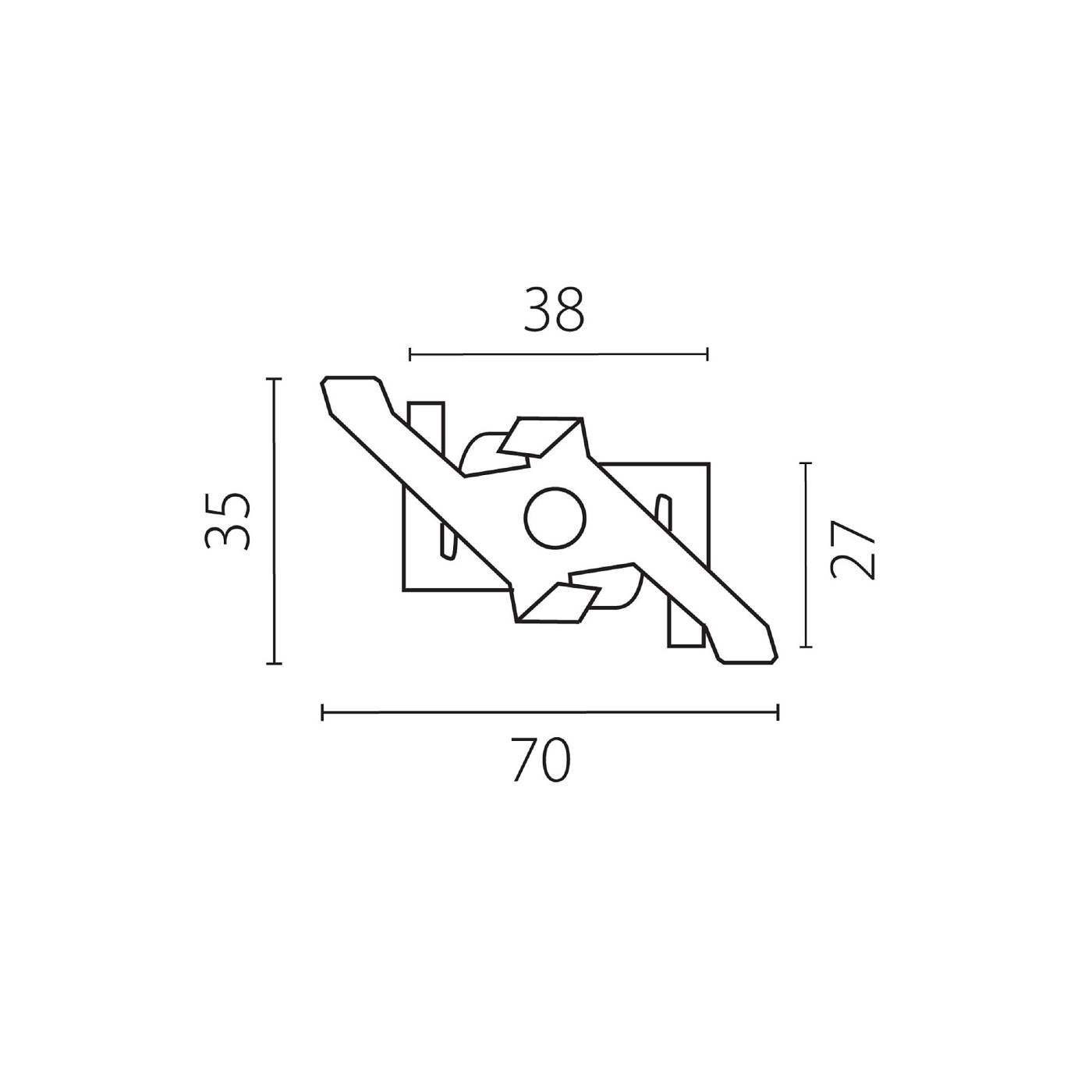 504197-02 Фиксатор трека к потолку тип G к треку 5040xx-(F)/(R) Lightstar Quattro 504197-02