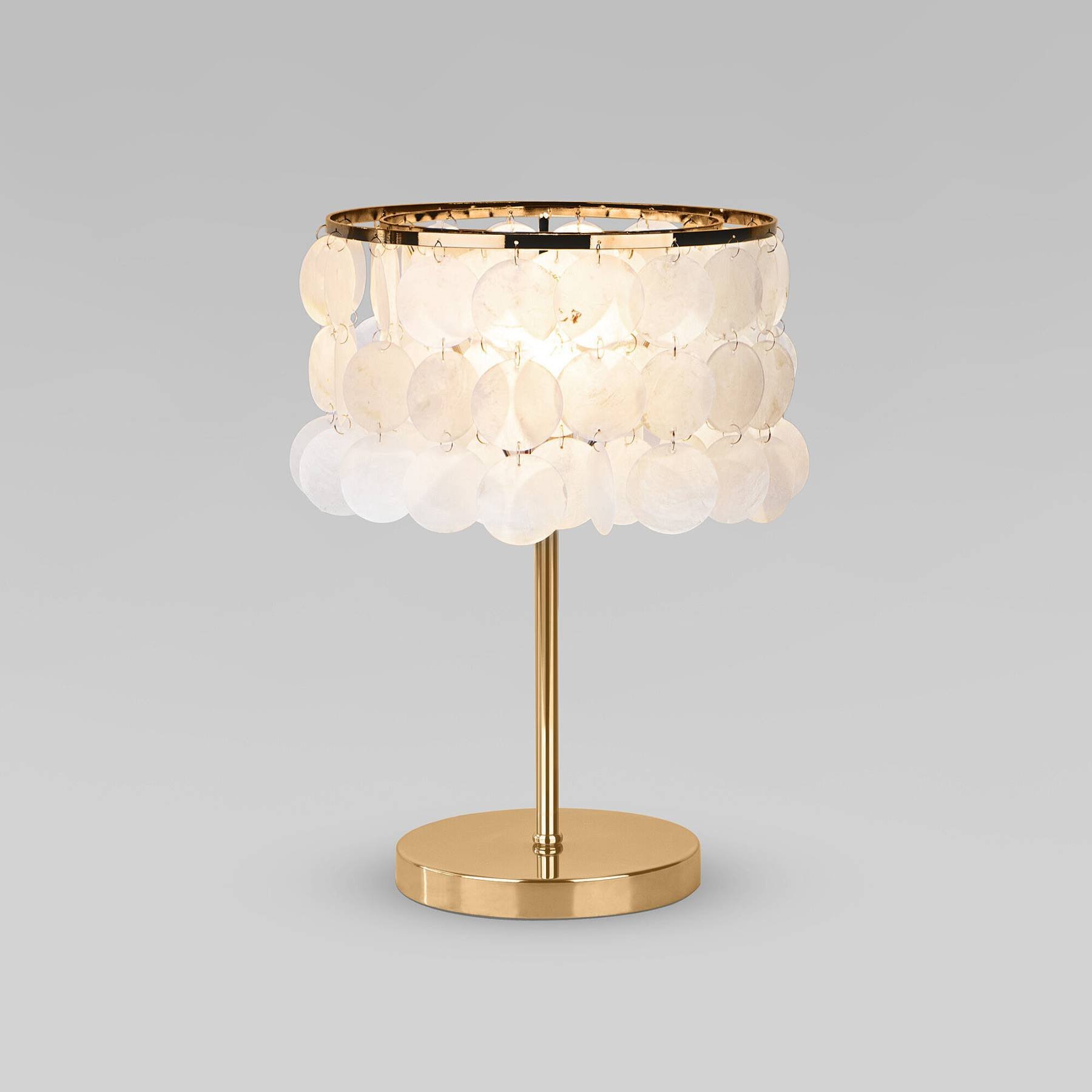 208101 латунь/перламутр Настольная лампа Eurosvet Sandra 208101 латунь/перламутр