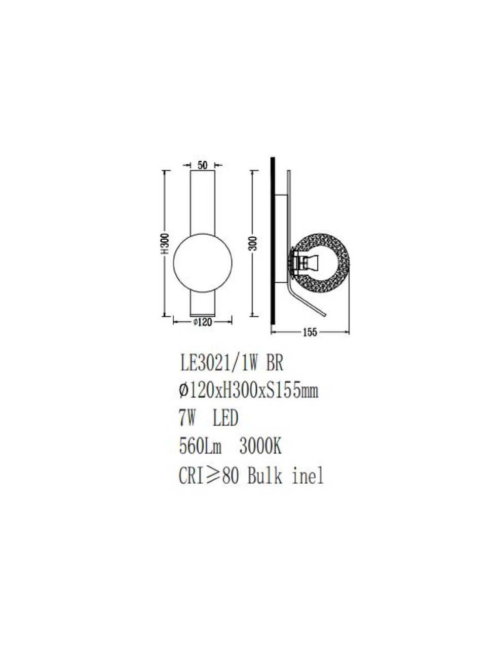Настенное бра LEON Air LE3021/1W BR