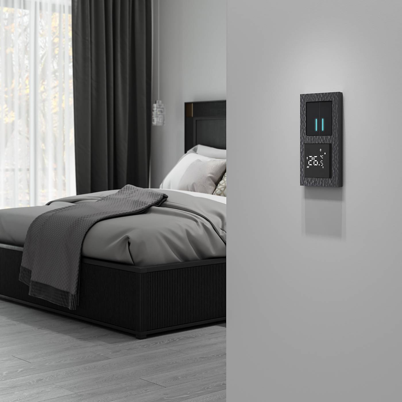 Werkel W1151208/ Сенсорный терморегулятор для теплого пола Wi-Fi (черный)