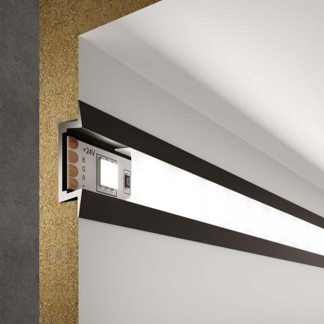 LL-2-ALP007 Встраиваемый алюминиевый профиль черный/белый для LED ленты (под ленту до 11mm) Профиль Elektrostandard LL-2-ALP007 LL-2-ALP007 Встраиваемый алюминиевый профиль черный/белый для LED ленты (под ленту до 11mm)