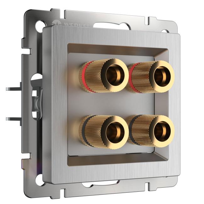 Розетка Werkel W1185009/ Акустическая розетка (cеребряный рифленый)