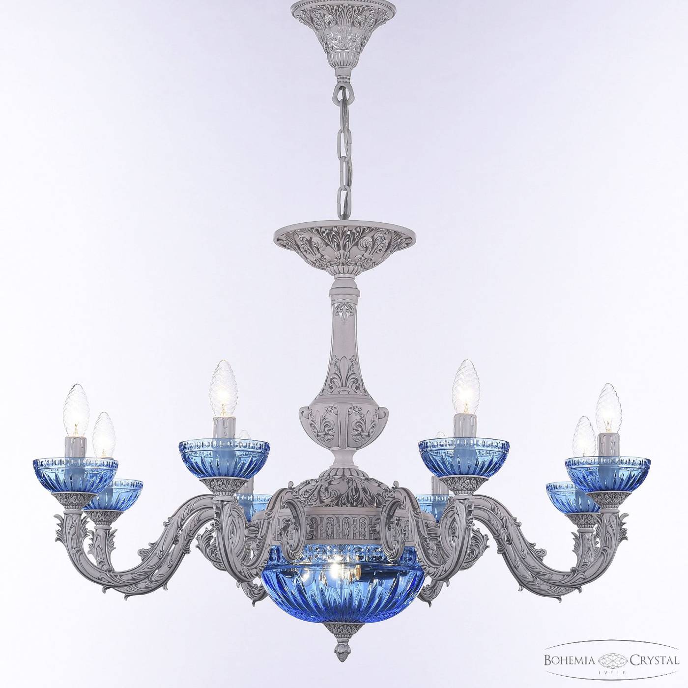 Подвесная люстра Bohemia AL7901 AL79101P/8/250 WMN P Aquamarine/M-1G