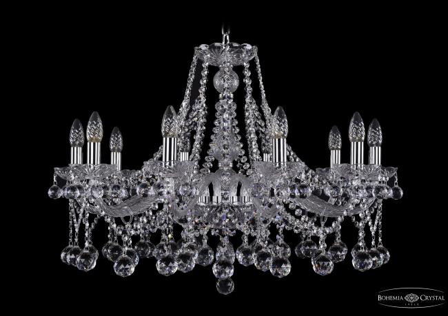 1413/10/300 Ni Balls Подвесная хрустальная люстра 1413 Bohemia 1413/10/300 Ni Balls