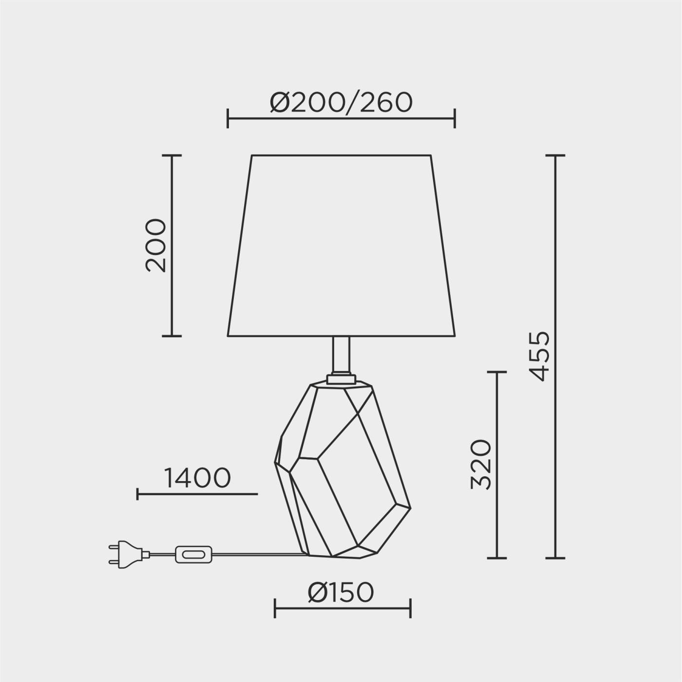 ML.6100.01TL Настольная лампа ML Modelux ML.6100.01TL