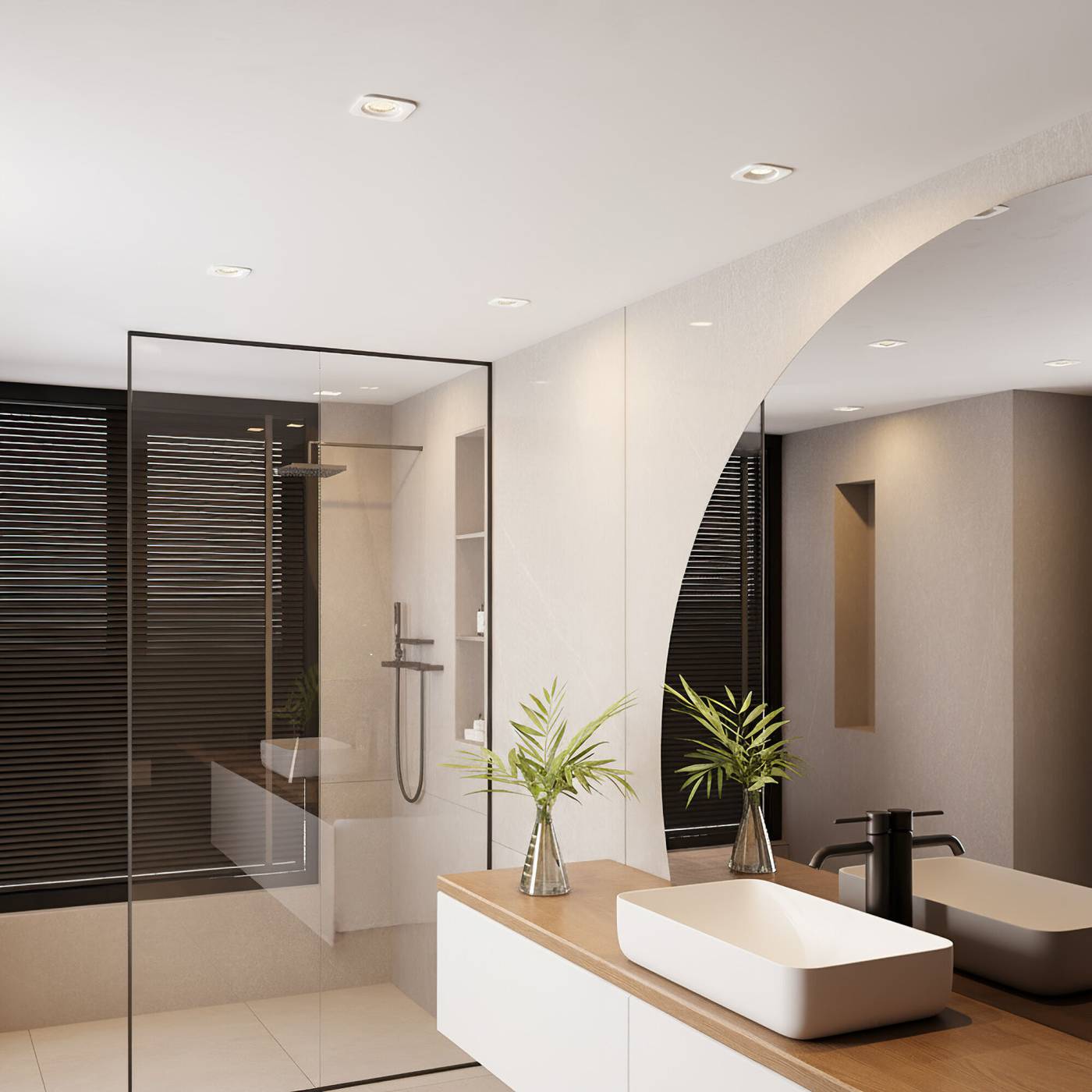 Встраиваемый светильник Elektrostandard Tetro 15276/LED 10W 3000K белый IP44