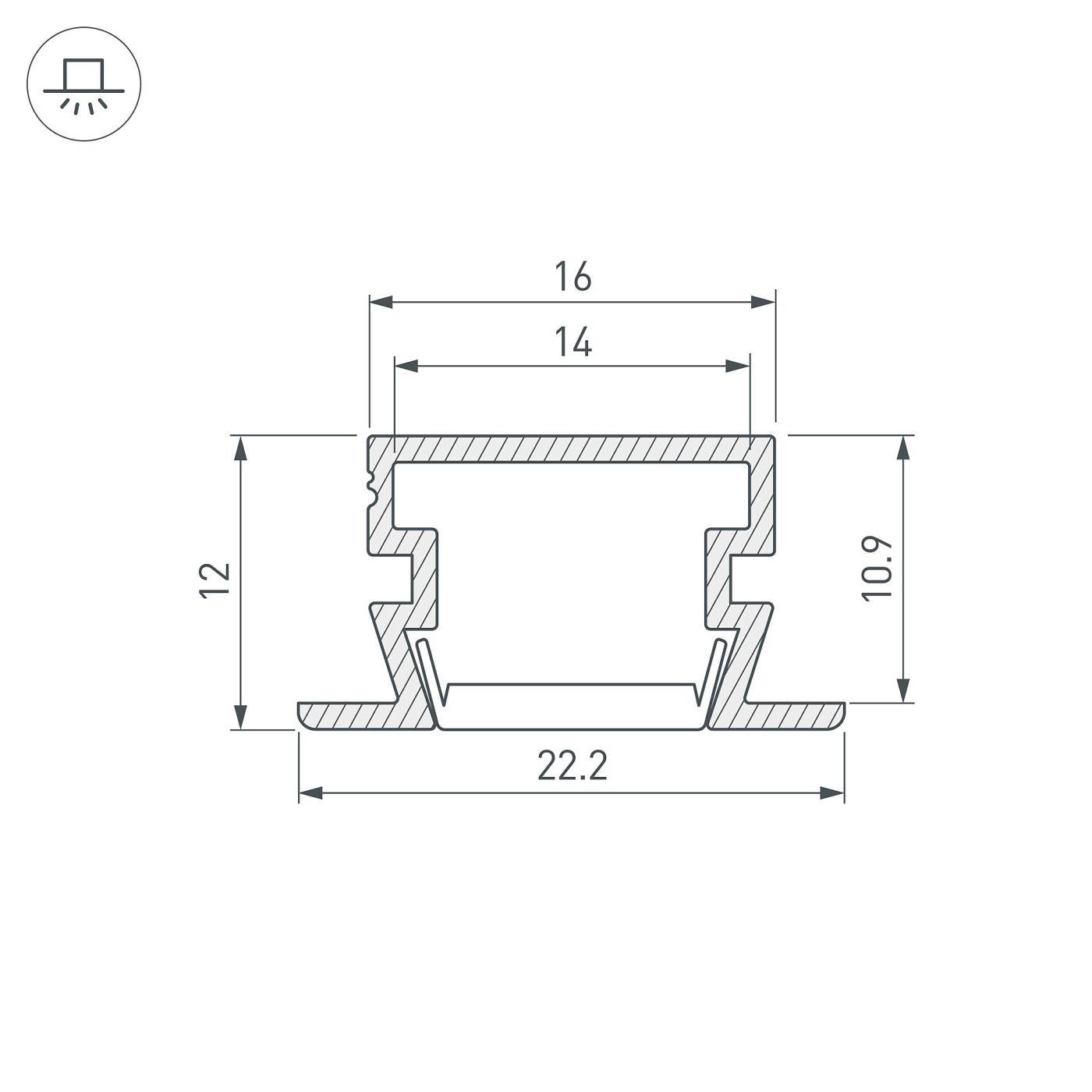 Профиль Arlight Pds 038687