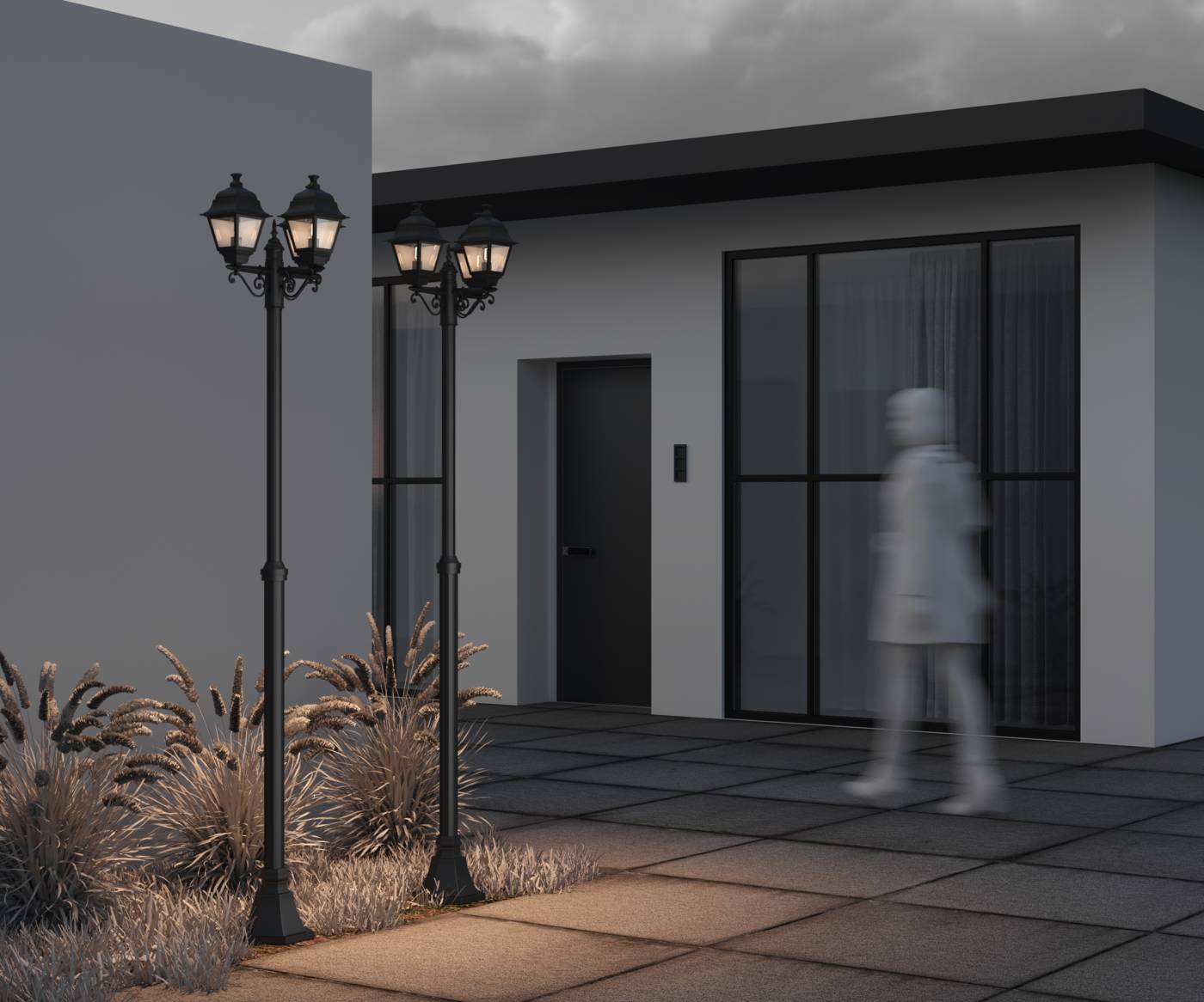 O003FL-03B Столб фонарный уличный Maytoni Abbey Road O003FL-03B