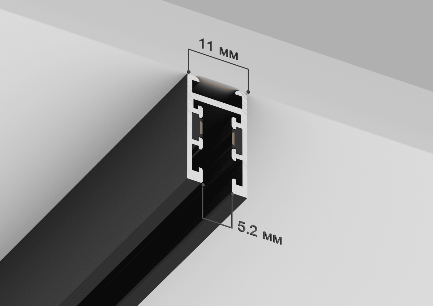 Шинопровод Crystal Lux Ux5 CLT 0.116 01 L2000 BL