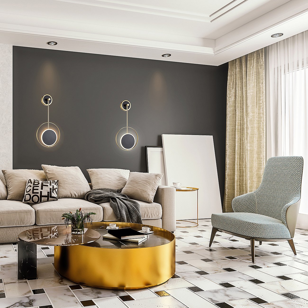 10206/SG LED Black/Gold Настенный светильник Escada Hypnosis 10206/SG LED Black/Gold