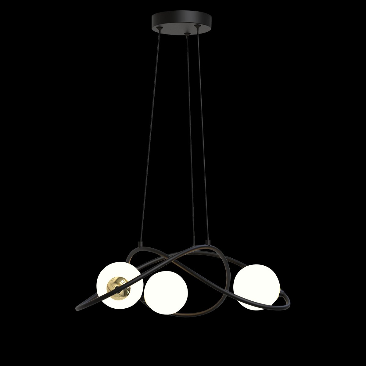 P0691-3A black Подвесная люстра Delight Collection P0691 P0691-3A black