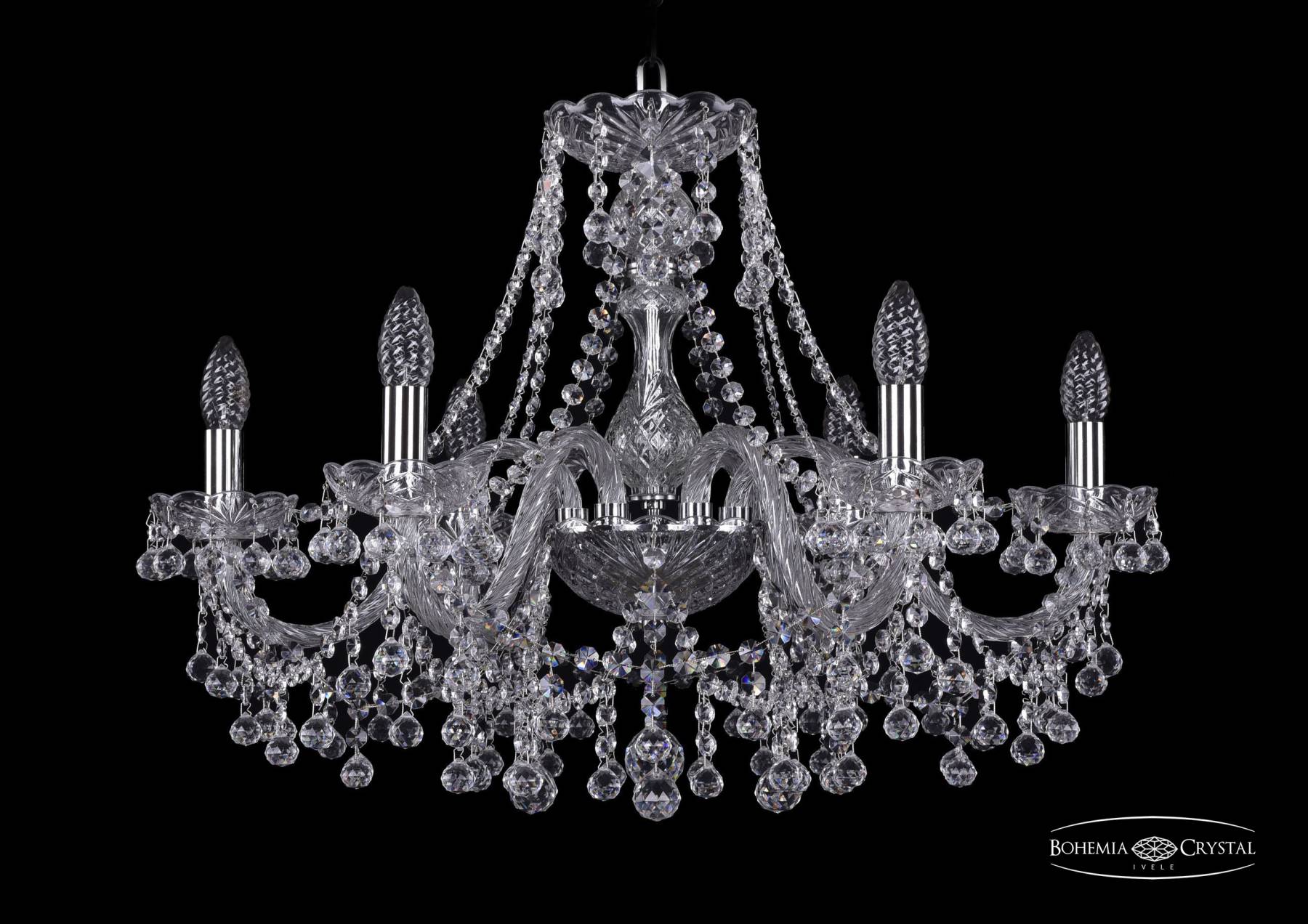 1409/6/240 Ni Подвесная хрустальная люстра 1409 Bohemia 1409/6/240 Ni