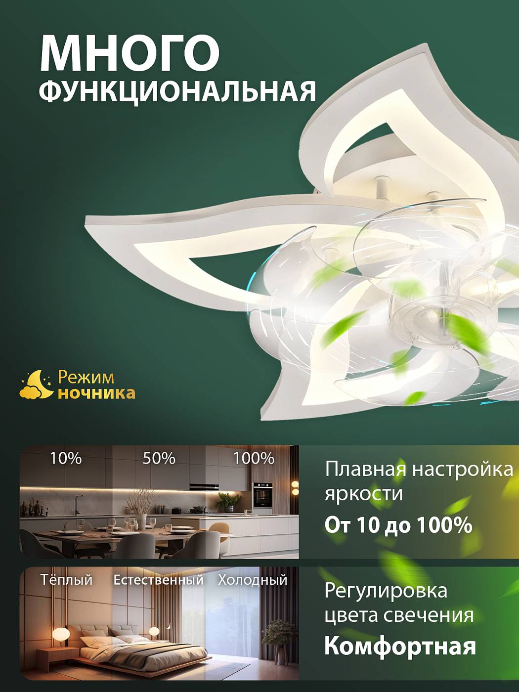 Потолочная люстра Natali Kovaltseva Ledfan LED LAMPS 81487