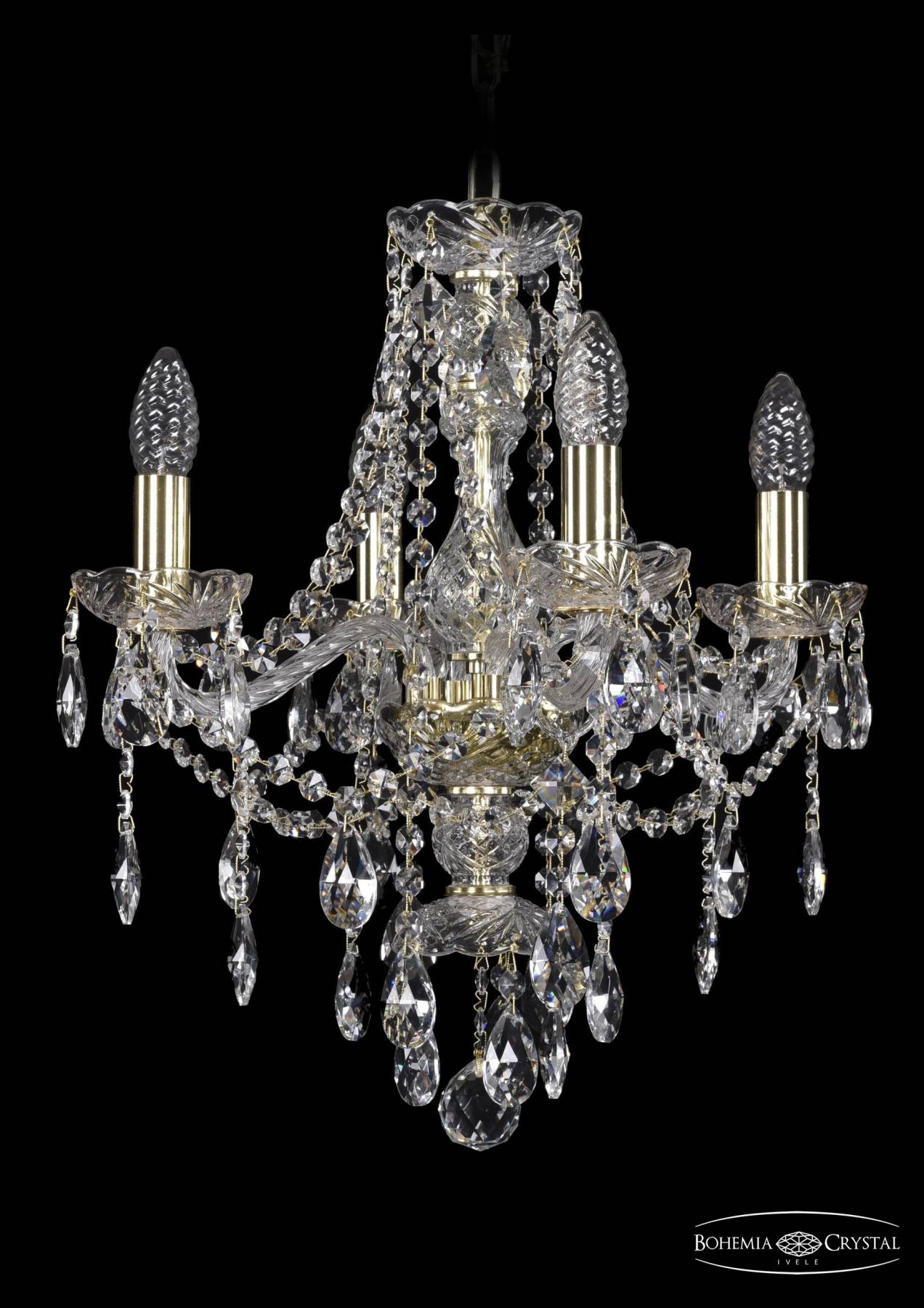 1415/4/141 G Подвесная хрустальная люстра 1415 Bohemia 1415/4/141 G