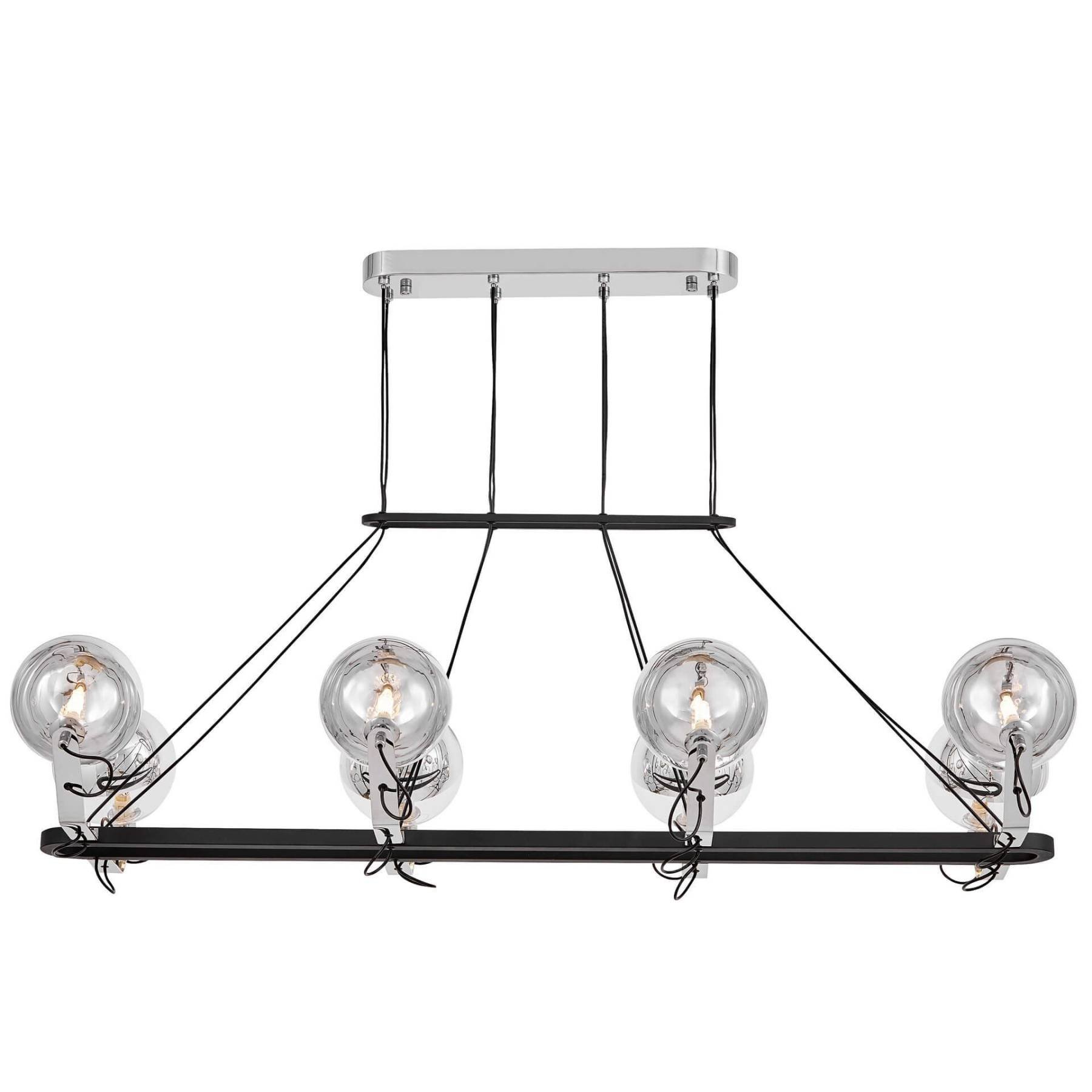 LDP 9110-8-PR BK+CHR Подвесная люстра Lumina Deco Marseo LDP 9110-8-PR BK+CHR