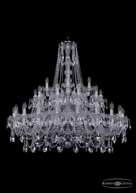 Подвесная хрустальная люстра 1411 Bohemia 1411/20+10+5/400/2d Ni