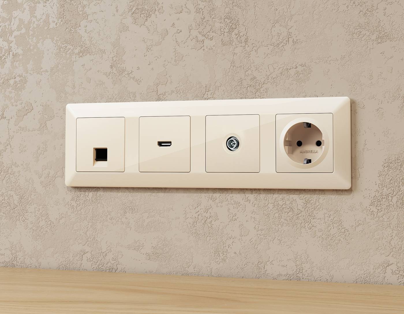 Розетка Ambrella Volt ALFA MA313005