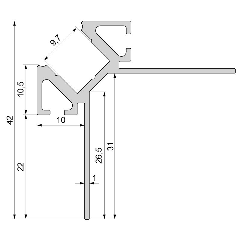 975351 Профиль Deko-Light EV-02-08 975351