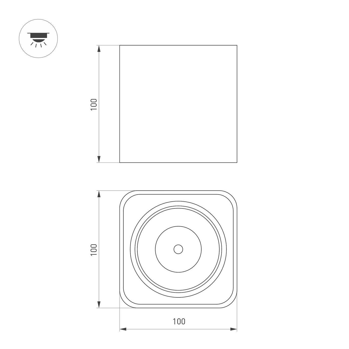 Накладной светильник Arlight Cubus 036051