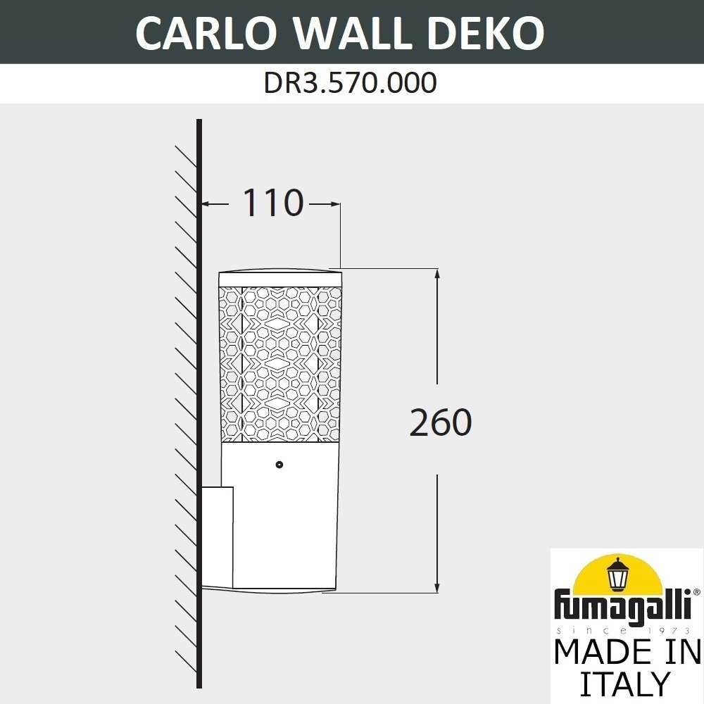 DR3.570.000.LXU1L Уличный настенный светильник Fumagalli Carlo Deco DR3.570.000.LXU1L