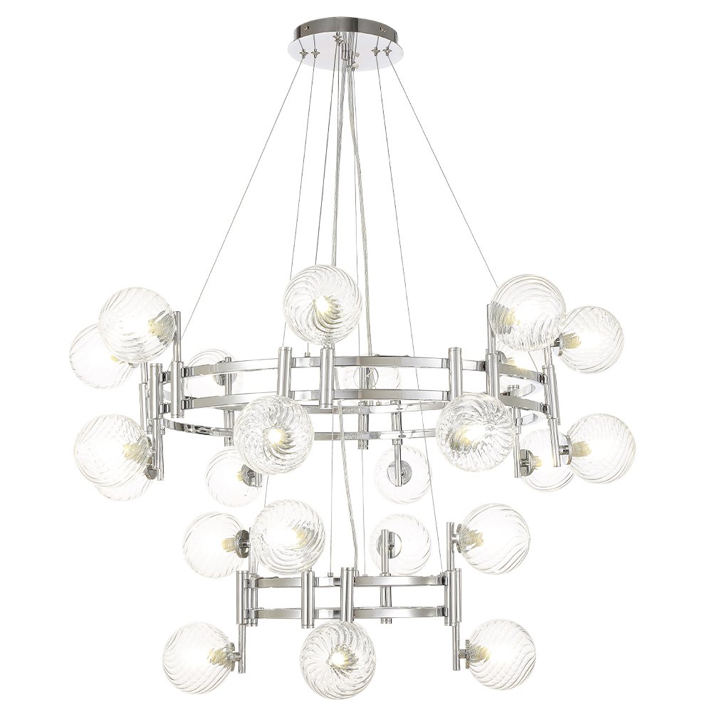 LUXURY SP16+8 CHROME Подвесная люстра Crystal Lux Luxury LUXURY SP16+8 CHROME