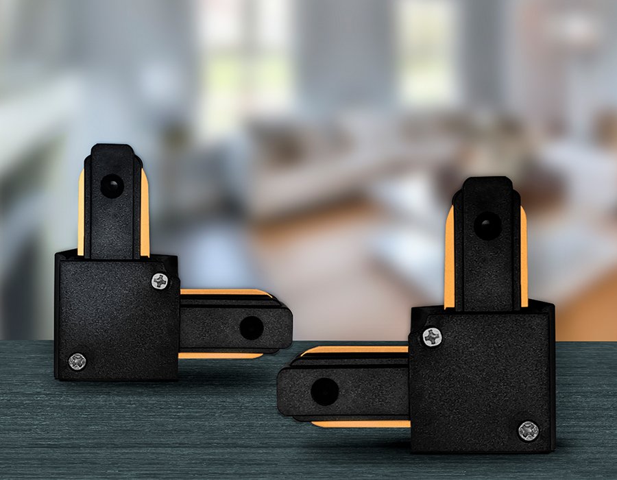 Коннектор угловой однофазный для соединения трековых шинопроводов Ambrella Track System GL7071