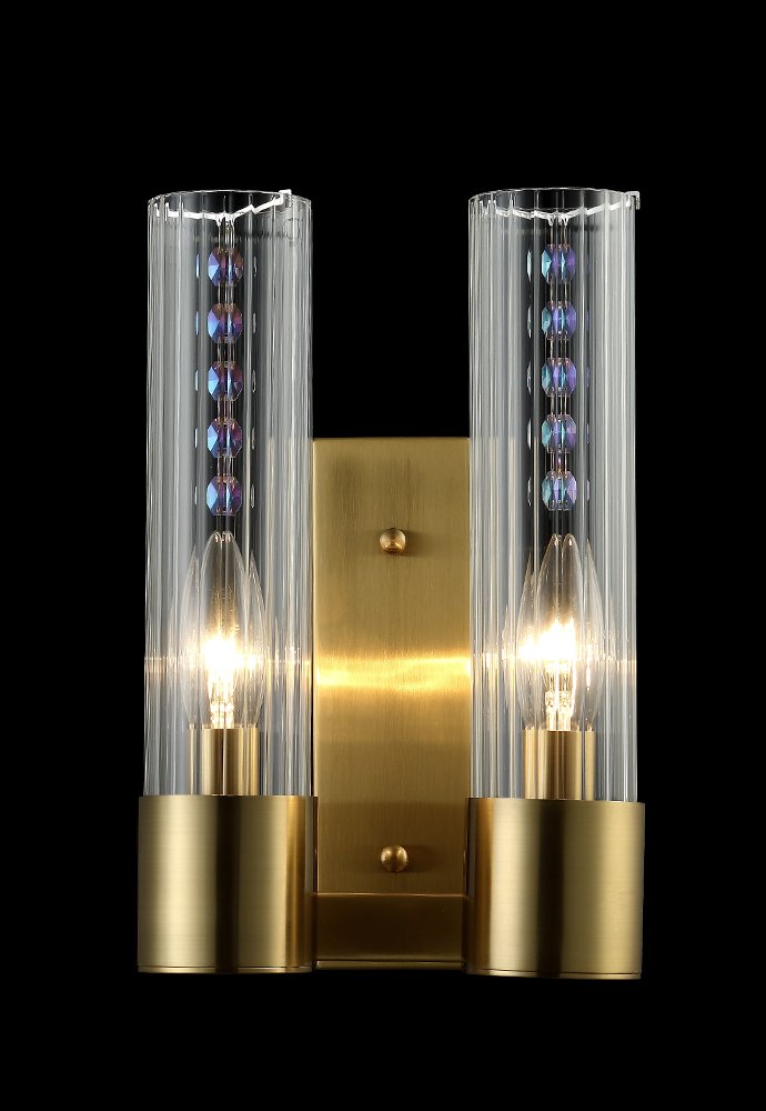 OTONO AP2 BRASS/TRANSPARENTE Настенное бра Crystal Lux Otono OTONO AP2 BRASS/TRANSPARENTE