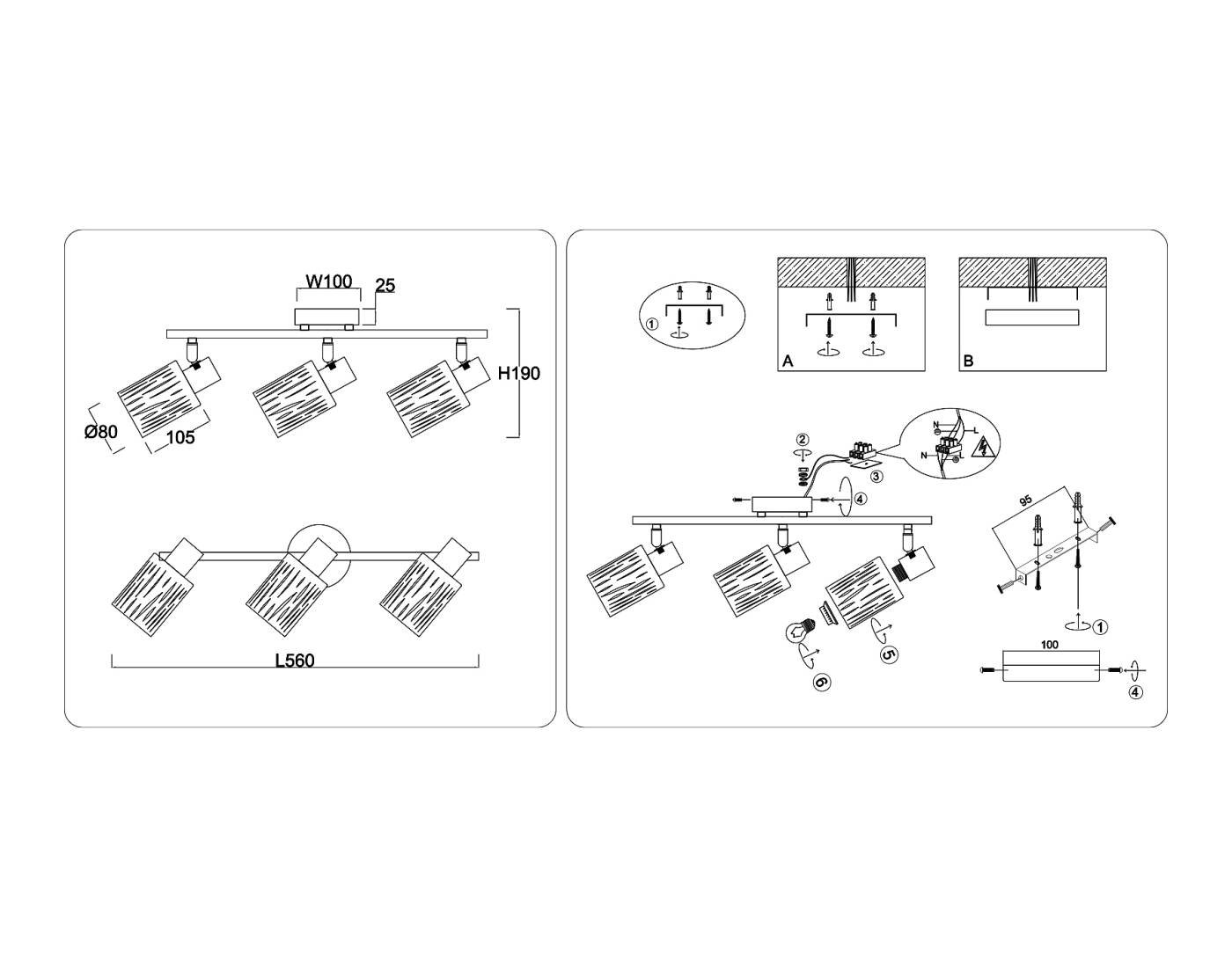 Светильник спот Ambrella Loft TR8665