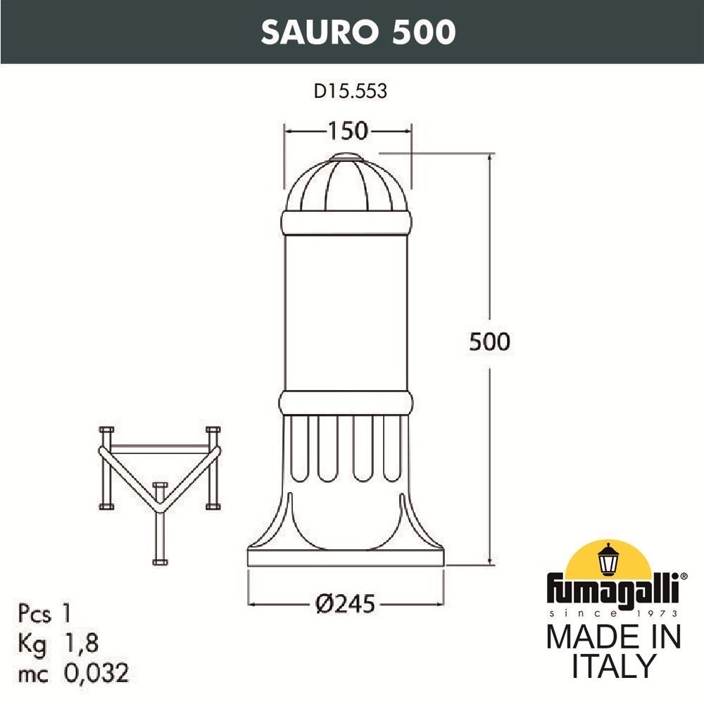 Наземный фонарь Sauro Fumagalli D15.553.000.VYF1R